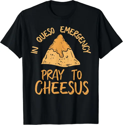 Vista 2 de Funny Cinco De Mayo In Queso - Camiseta de emergencia para rezar al queso, Negro, S