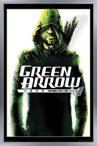 Vista 9 de Trends International DC Comics - Póster de pared con diseño de flecha verde, año uno, 14.725 x 22.375 pulgadas, versión enmarcada de madera