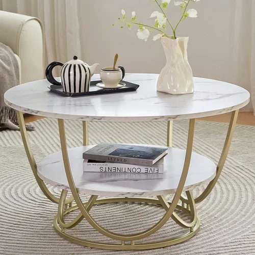 Vista 8 de Elephance - Mesa de café cuadrada con almacenamiento de 2 niveles, mesa de té moderna de 31.5 pulgadas para sala de estar, tapa de madera