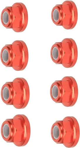 Vista 6 de 8pc M4 Brida Nylon Bloqueo para Arrma 3S Mega Bigrock Typhon Grantie Senton Vorteks Tuercas Rueda Actualización Piezas Rojo