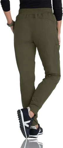 Vista 2 de Barco One Pantalón deportivo, pantalón quirúrgico de altura media, con tejido elástico de 4 vías y 3 bolsillos, para mujer