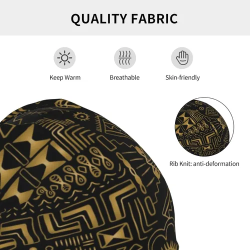 Vista 31 de Gorro africano holgado de invierno, gorro de punto casual para hombres y mujeres