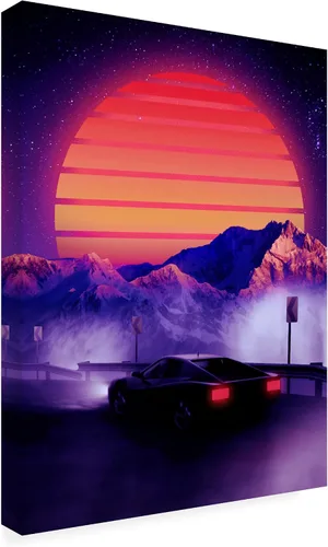 Vista 4 de Trademark Fine Art Canvas Wall Art - Ritvik Takkar 'Retro Synth' Wall Art for Living Room, Bedroom, or Office Décor