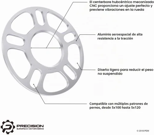 Vista 2 de StanceMagic - 2 piezas de 3 mm de espaciadores de rueda centrados en el cubo 5x100 y 5x112 (57.1 mm de diámetro del orificio) Compatibles con Audi