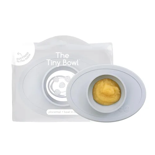 Vista 10 de ezpz Tiny Bowl (Azul) – 6 meses + – Mantel individual de succión 100% silicona + cuenco para bebés – Se adapta a todas las bandejas de silla alta