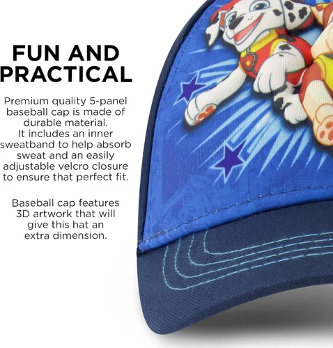 Vista 4 de Nickelodeon - Gorra de béisbol para niños de 2 a 7 años, diseño de Patrulla Canina