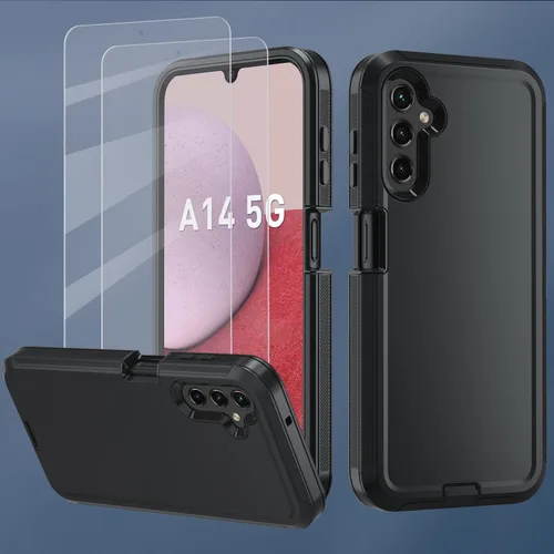 Vista 2 de Funda para Samsung Galaxy A14 5G, A14 5G resistente, [protección de grado militar] [a prueba de golpes] [a prueba de caídas] [a prueba de polvo]