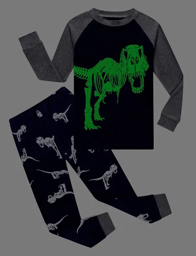 Vista 3 de Family Feeling Conjunto de pijama de manga larga, diseño 100% de algodón, para niños pequeños