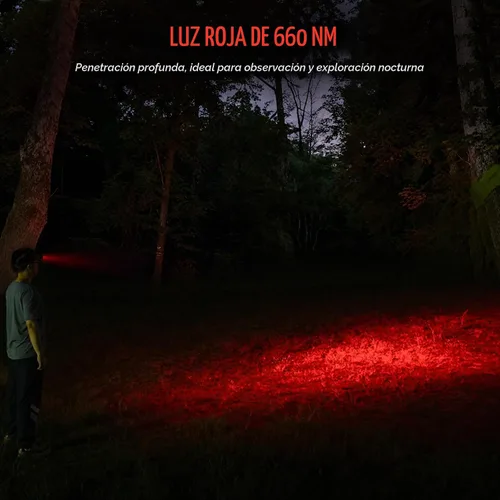 Vista 3 de 77outdoor Sofirn HS43 - Linterna frontal con luz roja, 3200 lúmenes
