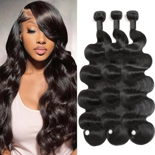 Vista 20 de Manojos de cabello humano ondulado de 20 pulgadas, 12A, 100% sin procesar, cabello virgen brasileño, ondulado, extensiones de cabello humano
