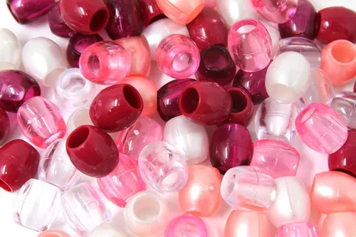 Vista 14 de Alrededor de 60 cuentas grandes de poni de alta calidad, pulseras de cuentas frescas, trenzas de pelo, manualidades para niños, plástico, mezcla