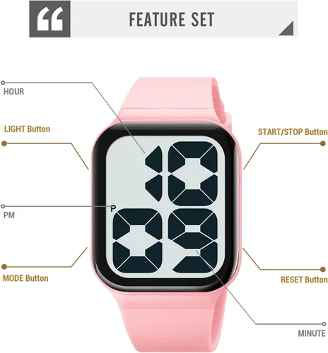 Vista 13 de Fanmis - Reloj led, digital, correa de silicona, unisex.