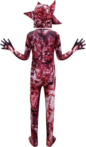 Vista 3 de Layeba Halloween Costume Kids Scary Monster Outfits Cosplay with Mask 5-12Y
