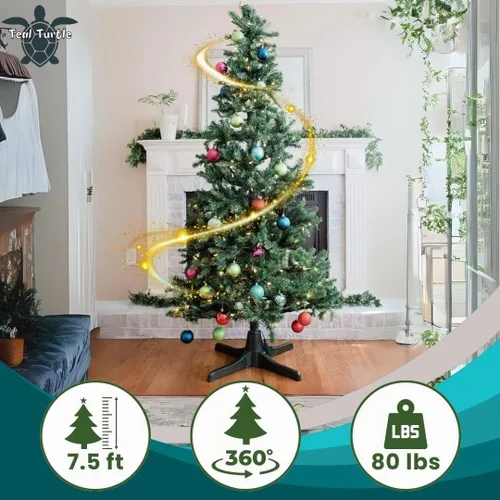 Vista 4 de Winter Wonder soporte giratorio para árboles de navidad artificiales.