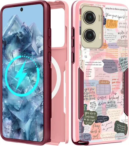 Vista 78 de Funda para Moto G 5G 2024 – Compatible con MagSafe para mujeres y niñas, bonita funda protectora magnética para teléfono, diseño femenino Kawaii