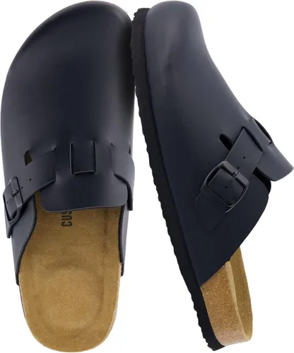 Vista 21 de CUSHIONAIRE - Zuecos Hana para mujer, cómodos zuecos de gamuza vegana, zapatos sin cordones con plantilla de corcho y soporte de arco, espuma