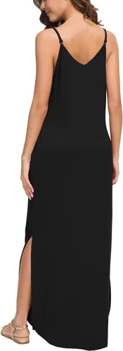Vista 5 de GRECERELLE Vestido largo de verano para mujer, casual, holgado, para cubrir la playa, con bolsillo