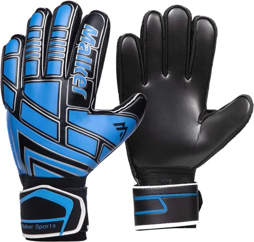 Vista 2 de Malker Guantes de Portero de Fútbol Guantes de Portero con Fingersave y Protección Doble de Muñeca, Guantes de Portero de Agarre Fuerte para Niños
