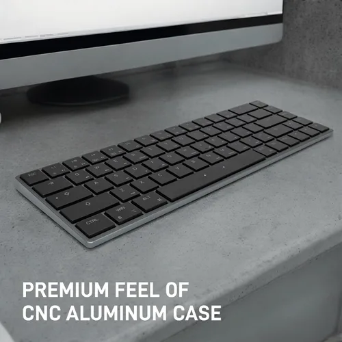 Vista 5 de BAROCCOMiSTEL AIRONE Teclado mecánico, diseño del 65%, interruptor Cherry MX ULP, retroiluminación RGB, cable USB-C, Windows/MacOS/iOS, soporte