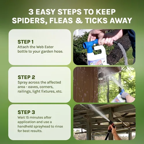 Vista 5 de Spray concentrado de telaraña de 32 onzas con boquilla, natural y de larga duración hasta 6 meses