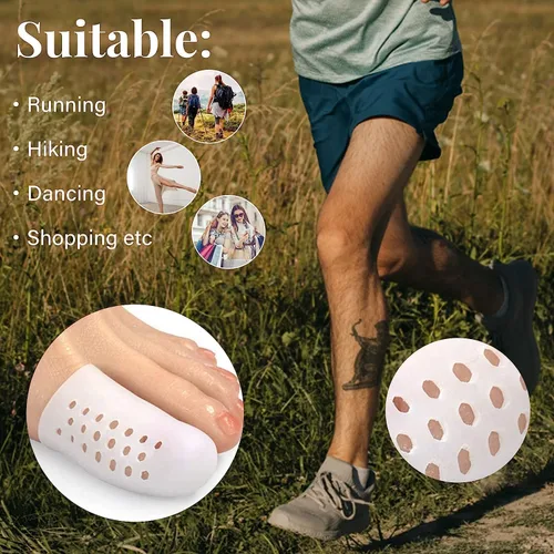 Vista 4 de Protectores de dedos grandes, 8 unidades de silicona para dedos grandes y puntera de gel para hombres y mujeres, para evitar el alivio del dolor