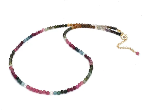 Vista 16 de Gempires - Collar de cuentas de piedras naturales hechas a mano, joyería de cristal hipoalergénica de 20 pulgadas, chapado en oro, joyería de moda