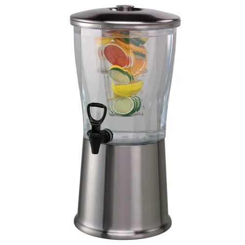 Vista 2 de Service Ideas - CBDRT3SS - Despachador de bebidas, sin BPA, de acero inoxidable, redondo, 3 gal. CBDRT3SS acero inoxidable y plástico, certificado