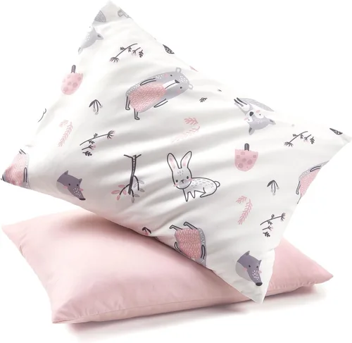 Vista 28 de TILLYOU Paquete de 2 fundas de almohada para niños pequeños con cierre de sobre, 13" x 18" de microfibra sedosa y suave, fundas de almohada de viaje