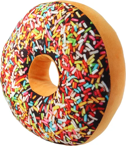 Vista 2 de Almohada grande con forma de rosquilla, suave y novedosa, con forma de rosquilla, cojín suave, 15.7 in