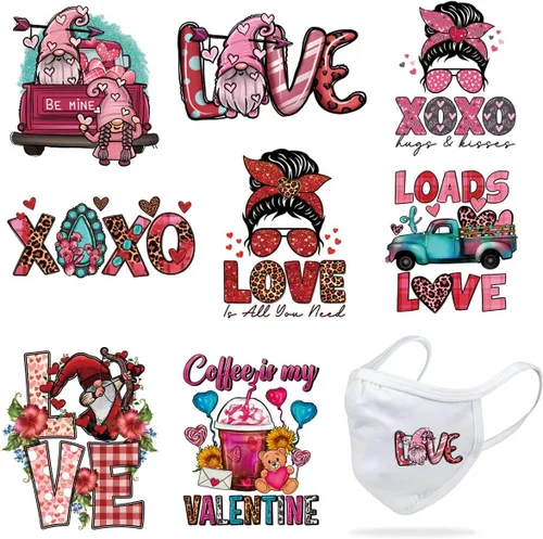 Vista 15 de Calcomanías de transferencia para ropa 2024 con texto en inglés «Merry Christmas» – Decoración navideña para planchar en el coche, gnomo de Papá