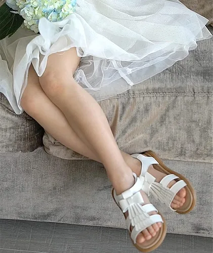 Vista 193 de THEE BRON Sandalias cómodas para niñas, zapatos para niños, sandalias rellenas
