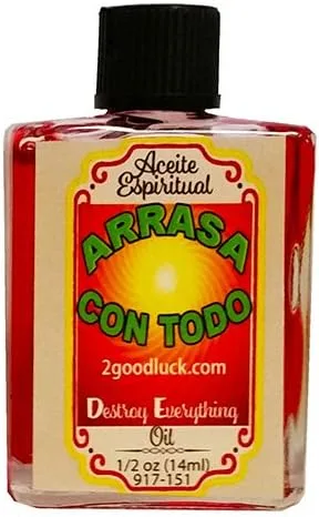 Vista 2 de Destroy todo, de aceite espiritual para Magia y rituales. Aceite Espiritual arrasa con todo para rituales y Magia.