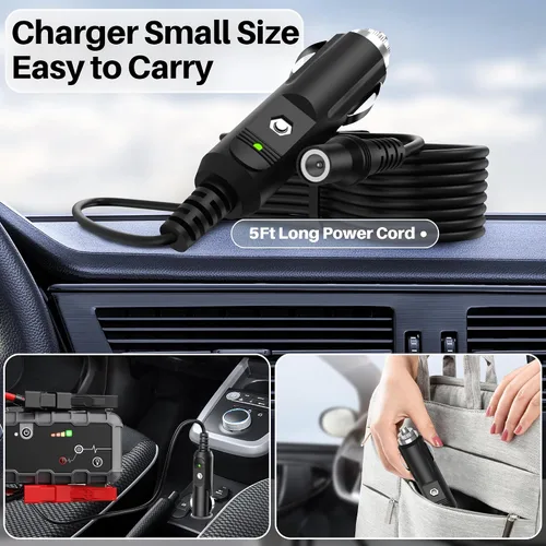 Vista 7 de Cable de alimentación de 14 V CC para cargador de batería NOCO Jump Starter compatible con NOCO GB70 GB150 GB250 GB251 GB500 GB500 GB500 XGC4 XGC