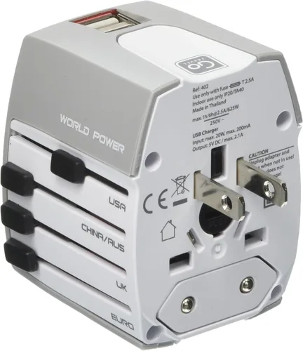 Vista 2 de Design Go Equipaje en todo el mundo y USB, Blanco