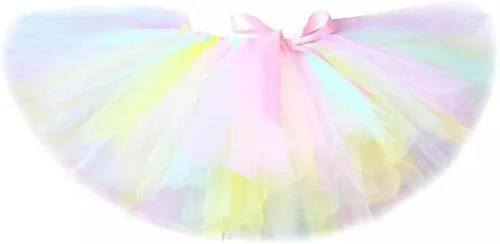 Vista 9 de Enfudid Disfraz de unicornio de princesa para niñas pequeñas, los disfraces de unicornio incluyen falda de malla, diadema de unicornio y ala de ángel