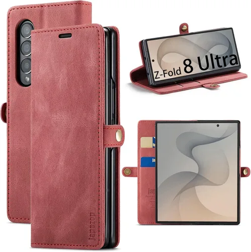 Vista 33 de Funda tipo cartera para Samsung Galaxy Z Fold 3 con soporte para bolígrafo S, color negro