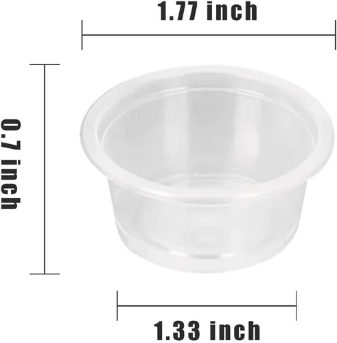 Vista 2 de Plato de comida Gecko crestado, 100 unidades, tazas de alimentación de reptiles de plástico de 0.5 onzas