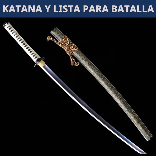Vista 8 de entez Handcrafted Samurai Katana - Premium Damascus/T10 Clay Tempered Blades - Sharp Functional Japanese Swords, Full Tang