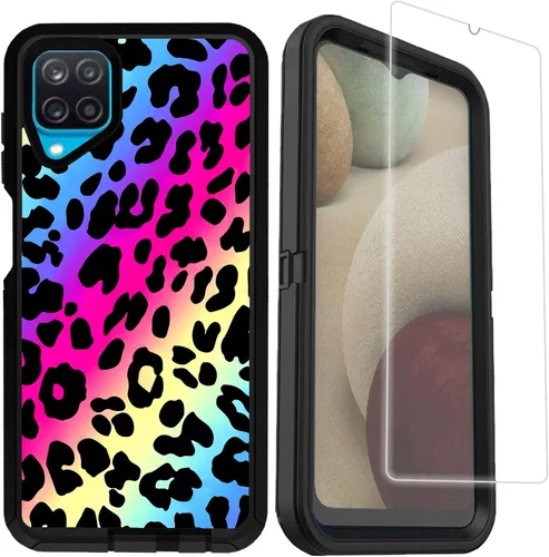 Vista 8 de Funda compatible con Samsung Galaxy A12 – Camo resistente a prueba de golpes con protector de lente de cámara [protección de grado militar]