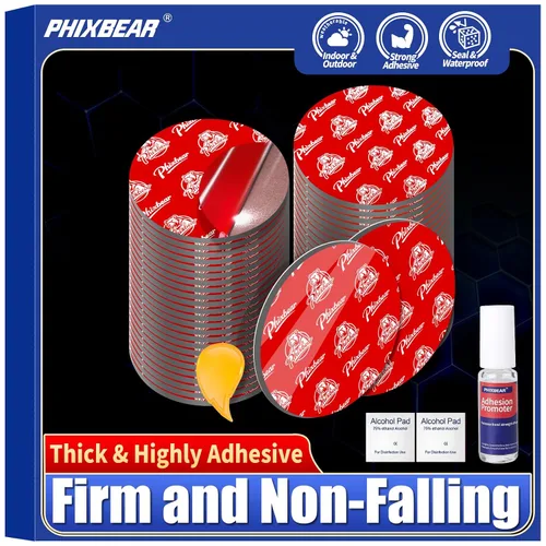 Vista 11 de PHIXBEAR - Cinta adhesiva de doble cara, resistente al calor, 12 almohadillas adhesivas