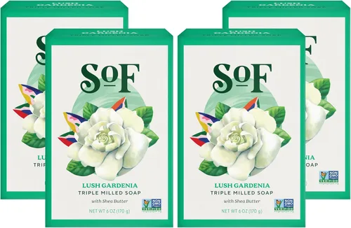 Vista 11 de Jabón Clean Bar de South of France Body Care Manteca de karité francesa de triple molida con aceites orgánicos + esenciales, vegano, sin OMG, 6