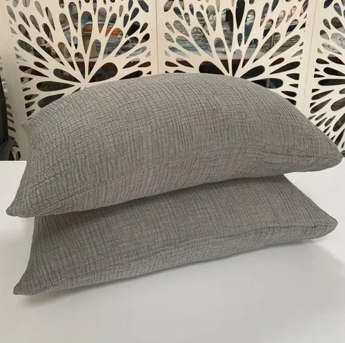 Vista 9 de Manta de muselina 100% algodón, colcha de 4 capas, funda de cama de muselina de algodón turco suave, colcha reversible, gris antracita