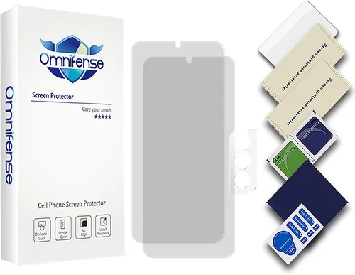 Vista 7 de Protector de pantalla de privacidad para Galaxy S22, película suave, paquete de 2 y protector de lente de cámara de vidrio templado, 1 paquete