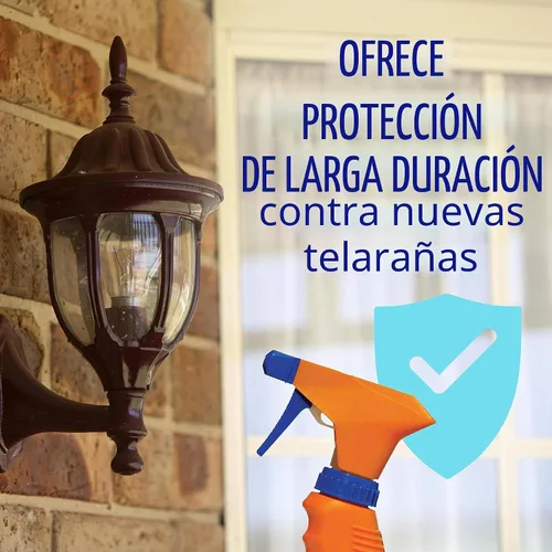 Vista 3 de TERRO Eliminador de telarañas, aerosol repelente de telaraña