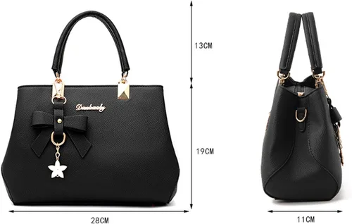 Vista 17 de Dreubea - Bolsa para mujer para usar al hombro, cruzada o como bolsa de mano, de piel sintética