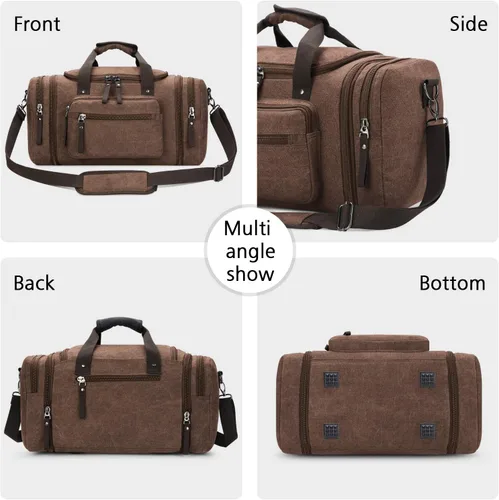 Vista 7 de Toupons - Bolsa de viaje para hombre (lona, bolsa de fin de semana)