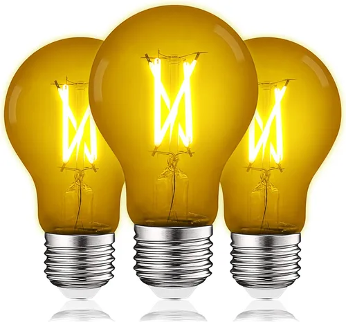 Vista 11 de LUXRITE Bombilla LED A19 Edison verde, 4.5 W (equivalente a 60 W), filamento de vidrio de color, certificación UL, base estándar E26