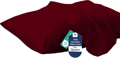 Vista 32 de Royale Linens Juego de 2 fundas de almohada Queen – Fundas de almohada de cama – 20 x 30 pulgadas – Fundas de almohada negras – 1800 microfibra