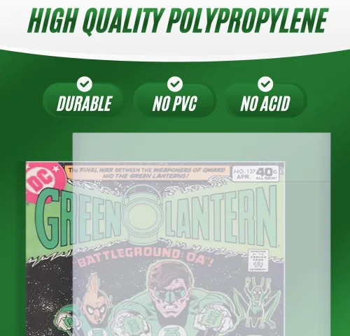 Vista 2 de Bolsas resellables para cómics de corriente Fundas transparentes para cómics con material grueso para protección de cómics Sin PVC y sin ácidos