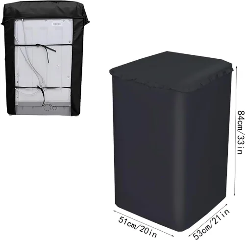 Vista 2 de Funda para lavadora, cubierta para lavadora/secadora para carga superior, resistente al polvo, impermeable, cubierta para lavadora totalmente
